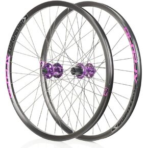XF2046 Classic MTB Mountain Bike Front & Rear Tubeless Wheelset for Shimano 8-11S - 26/27.5/29" Black Purple