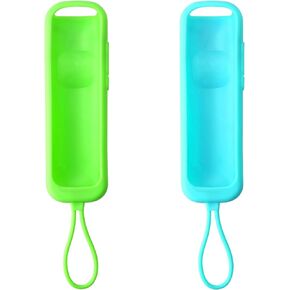 عبوتان من حافظة السيليكون الناعمة لجهاز التحكم عن بعد Roku، بديل عالمي لجهاز التحكم عن بعد لجهاز Hisense Roku/TCL Roku TV/Roku Steaming Stick/Roku Express (أزرق + أخضر) in Kuwait