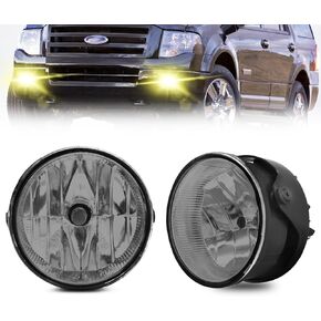 Fog Lights Assembly For 2007-2013 Ford Expedition / 2008-2011 Ford Ranger with H10 12V 42W Halogen Bulbs(clear lens)