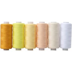 Surakey 42 Colors Sewing Thread Assortment Cotton Spools Thread Set for Sewing Machine, 6 Colors of Polyester Thread for Hand & Sewing Machine. Embroidery DIY Hand-Woven Decoration Thread