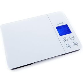Ozeri Gourmet Digital Kitchen Scale in Tempered Glass - with Timer, Alarm and Temperature Display
