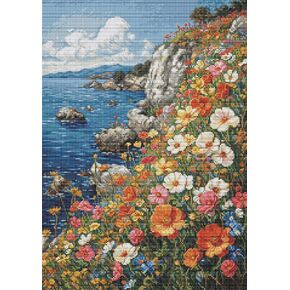 Luca-S Cross Stitch Kit Summer Perfume, BU5054, Counted Cross Stitch Kit for Adults, Needlecraft and Embroidery Kit