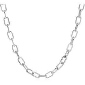 Jewelry Womens Paperclip Lobster Clasp Link Chain Necklace-Stainless Steel Necklace