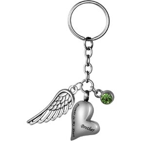 Engraving Dad Love Heart Urn Pendant Stainless Steel Cremation Jewelry Key Ring Ash Memorial Keepsake Keychain