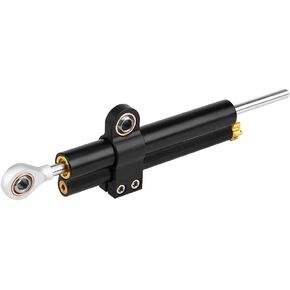 KIMISS Steering Damper Bracket, Universal Racing Motorcycle CNC Adjustable Steering Damper Stabilizer Buffer Control Bar
