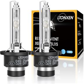 LTONXEN D1S HID Headlight Bulbs 8000K White Blue, 35W High Low Beam HID Headlights Xenon Replacement Bulb, Perfect Match of OEM Version for 12V Car - Pack of 2