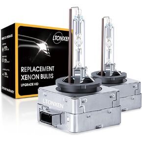 LTONXEN D1S HID Headlight Bulbs 8000K White Blue, 35W High Low Beam HID Headlights Xenon Replacement Bulb, Perfect Match of OEM Version for 12V Car - Pack of 2