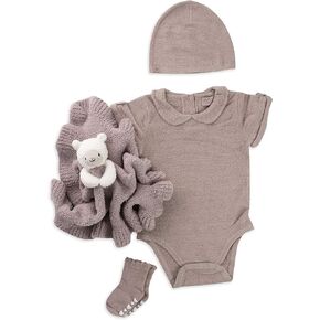 Barefoot Dreams CozyChic Ultra Lite Eyelet Baby Bundle for Girls-4 Pieces