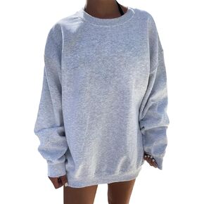 Kaximil Women's Oversized Sweatshirts Fleece Long Sleeve Crewneck Casual Pullover Tops