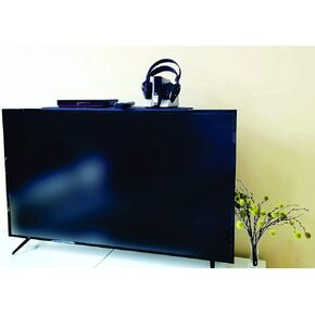 Axis Flat Screen TV Black Steel Shelf - Universal 32 Inch and Up, No Tools Required, USA Patent Pending