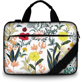 11.6 12 12.9 13 13.3 Inches Canvas Laptop Carrying Shoulder Sleeve Carrying Case Ultrabook Protective Bag Messenger Briefcase with Side Handle(Astronaut)