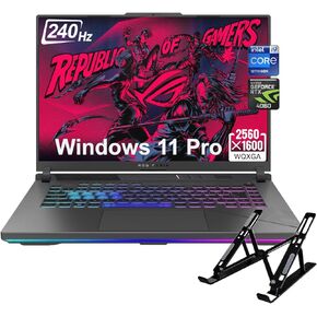 ASUS ROG Strix-G16 Gaming Laptop - 16" WQXGA 240Hz Display, Intel 24-core i9-14900HX, NVIDIA GeForce RTX 4060, 64GB DDR5 RAM, 2TB SSD, Wifi, Bluetooth, Windows 11 Pro, with Cefesfy Laptop Stand