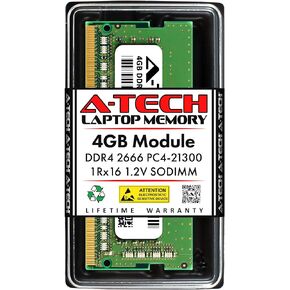 A-Tech 4GB RAM Replacement for Samsung M471A5244CB0-CTD | DDR4 2666MHz PC4-21300 1Rx16 1.2V SODIMM 260-Pin Memory Module