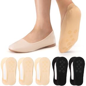 No Show Socks Womens Ultra Low Cut Liner Socks Non Slip Footies Invisible Socks for Flats Boat 5 Pairs