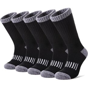 Yebing Merino Wool Hiking Socks for Womens Thermal Warm Winter Boot Crew Cushion Cozy Thick Work Gift Socks 5 Pairs
