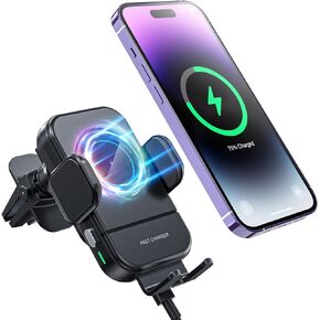 Wireless Car Mount Charger 15W MAX Superfast Charging Special Designed Air Vent Magnetic Wireless Charger for iPhone 14/13/12 Series