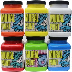 CHROMA Mural Paint 16 oz Set Of 6 Retro Replay (2571)