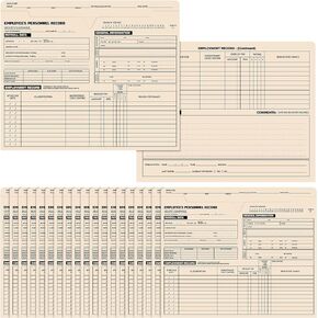 Qilery 20 Pcs Employee File Folders 9.5 x 11.75 Inches No Expansion Personnel Record File Folders Jacket for HR and Employee Management