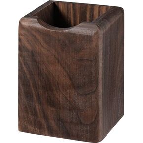 Toyvian Wooden Pen Box Multiple-Use Desk Organizer Eco Natural Wood Storage Box (Black Walnut)