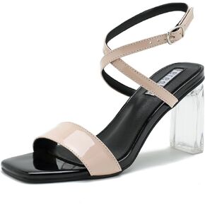 fereshte Women's Heels Sandal Chunky High Heel Strappy Open Toe Ankle Strap Dress Shoes