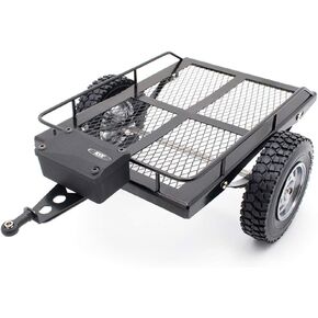 KYX Racing RC Cars Trailer Heavy Duty Truck and RC Rock Cars Trailer for 1/10 RC Crawler Cars Axial SCX10 SCX10 II SCX10 III TRX4 D90