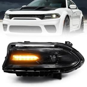 HID Headlight Assembly Compatible with 2015 2016 2017 2018 2019 2020 2021 Dodge Charger (Xenon/HID Model) Headlamp Replacement Left Driver Side
