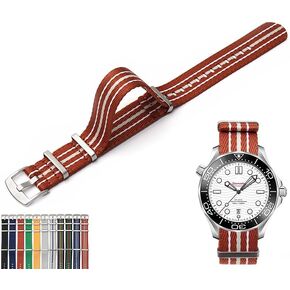 20mm Canvas Nylon Straps For Rolex Submariner And Omega Seamaster, Replacement Nylon Watch Band For Watches - Multiple Colors