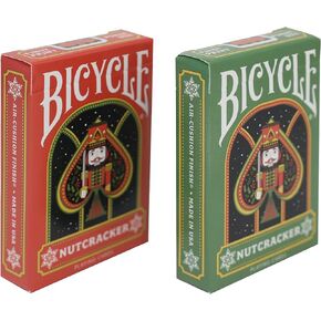 Nutcracker Ballet Inspired Bicycle Playing Cards - Red and Green 2 Deck Set with Exclusive Art - Ideal Nutcracker Gifts for Dancers and Collectors