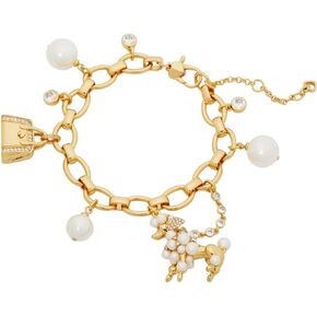 Kate Spade New York Charm Bracelet Gold Tone Fashion Jewelry (poodles & poms), Large in Saudi Arabia