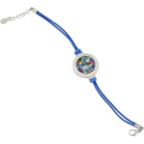 GlassOfVenice Lauretta Murano Glass Millefiori Bracelet - Blue