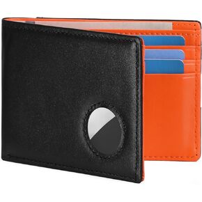 SENDEFN AirTag Wallet Genuine Leather Bifold Wallets for Men with RFID Blocking