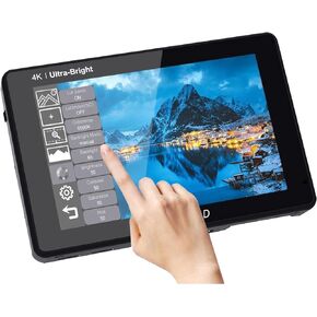 FEELWORLD LUT7 PRO 7 Inch 2200nit Touch Screen 3D LUT DSLR Camera Field Monitor with F970 External Power and Install Kit Waveform Vectorscope 4K HDMI Input Output 1920X1200 IPS Panel in Kuwait