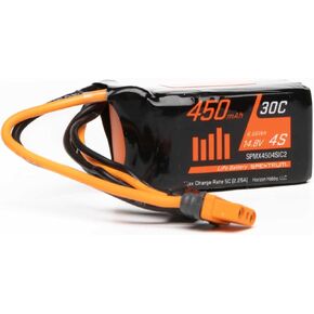 Spektrum 14.8V 450mAh 4S 30C LiPo Battery: IC2, SPMX4504SIC2
