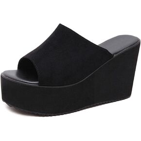 Women's Platform Slide Sandal Wedge Heels Slip On Comfort Lightweight Sandals
