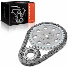 A-Premium Engine Timing Chain Kit W/Sprocket [fits OHV, 8Cyl] Compatible with Chevy & Buick & GMC & Olds & Pontiac & Checker, fits Marathon, Bel Air, Biscayne, C-Class, C10, Firebird, Phoenix & More