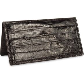 Brown Eel Skin Leather USA Made Checkbook Cover Handmade