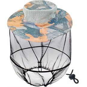 Head Net Hat Camo Sun Hat Beekeeper Hat for Summer Outdoor Fishing Gardening Camping Hiking Beekeeping