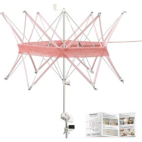 INMAKER Yarn Swift, Pink Yarn Umbrella Swift for Crocheting,The Helper for Knitting Enthusiast