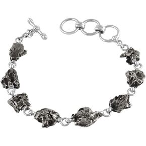 Starborn Creations Sterling Silver Campo del Cielo Meteorite Bracelet