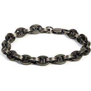 The Unbroken Collection : Stainless Steel Bracelets for Men Medieval Vintage Distressed Style, Great Gifts for Men -316L Old World Finish 8mm 8.25 Mens Jewelry symbolizing