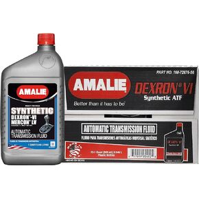 AMALIE Dexron VI Automatic Transmission Fluid (160-72876-56) 1 Quart Bottle, Pack of 12