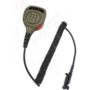 Radio Um Microphone with 3.5mm Audio Jack Walkie Talkie Shoulder Mic Lapel Manos Libres Speaker Compatible for Hytera Hyt pd602i hp602 hp 602 x1e x1pi hp682 pd662i Model (Black)