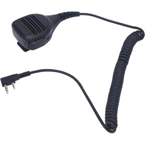 UV-5R Remote Walkie Talkie Speaker Mic Handheld Radio Shoulder Microphone with 3.5mm Jack for Baofeng BF-F8HP UV-82 UV-82HP BF-888S AR-152 Archsell AR-5 Kenwood Retevis 2-Pin Two Way Radio