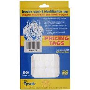 Jeweller Repair, Price and Identification tags, 12mm 1000pcs 2 Pack