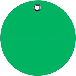 CleverDelights Green Plastic Tags - 3" Round - 25 Pack - Waterproof and Tear-Resistant