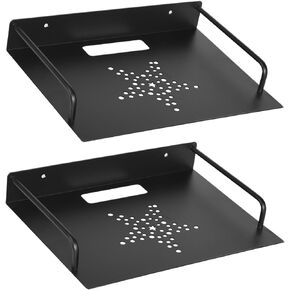 2 قطعة رف جهاز عرض عائم واي فاي راوتر جدار جبل الجرف العائم مركز الترفيه Bracke سبائك الألومنيوم العائمة للتلفزيون العلوي صندوق كابل صندوق الألعاب وحدة التحكم DVD الرف التلفزيون ملحق موسيقى بلوتوث in Kuwait