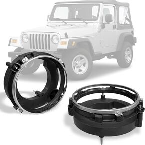 fit for Jeep Wrangler Headlight Bracket, Headlight Mounting Bracket Compatible with 1997 1998 1999 2000 2001 2002 2003 2004 2005 2006 Jeep Wrangler, Replace 110383 110384 2PCS(Left+Right)