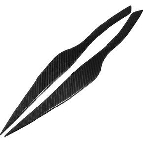 X AUTOHAUX 1 Pair Headlight Eye Lid Cover Decoration Styling Sticker for BMW E90 E91 2006-2012 Carbon Fiber Pattern Eyebrows Black