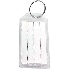 Key Tags 2.3 Inch Plastic Key Label Tags with Split Ring Transparent Covers Easy Open Write Change Paper Secure Sturdy for a Backpack, Fob, Mailbox, ID, USB Drive, Car Keys Pink 15pcs in Saudi Arabia