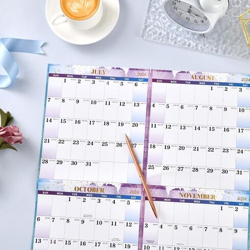 2024-2025 Dry Erase Calendar - Dry Erase Wall Calendar 2024-2025, Yearly Wall Calendar, Jul. 2024 - Jun. 2025, 34.6" x 22.9", Wet & Dry Erase Laminated, Vertical/Horizontal, Reversible - Waterink in Saudi Arabia